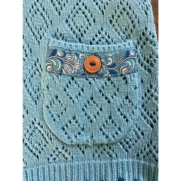 NEW Wildflowers Pocketful of Wonder Globe Trotter Blue Fringe Knit Vest Girls 4 - Picture 3 of 6